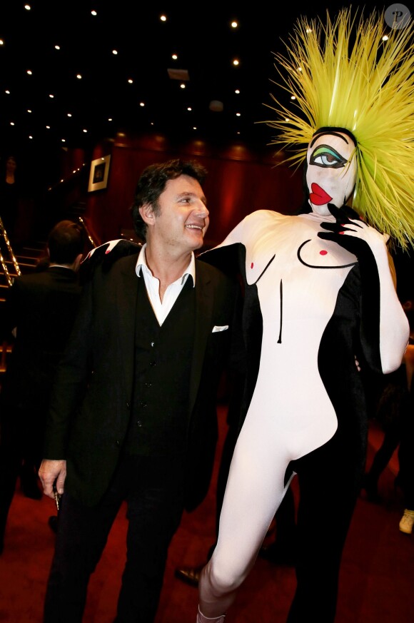 Philippe Lellouche à la générale du spectacle de Thierry Mugler au Comedia, Mugler Follies, à Paris, le 18 décembre 2013.