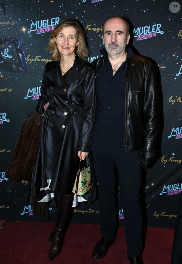 Philippe Harel et sa femme Sylvie Bourgeois à la générale du spectacle de Thierry Mugler au Comedia, Mugler Follies, à Paris, le 18 décembre 2013.