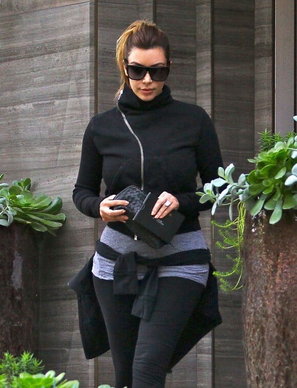 Kim Kardashian en tenue de sport à Beverly Hills, le 15 decembre 2013.