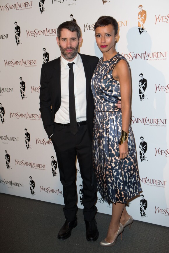 Sonia Rolland et son compagnon Jalil Lespert à la première du film Yves Saint Laurent à l'UGC Normandie de Paris, le 19 décembre 2013.