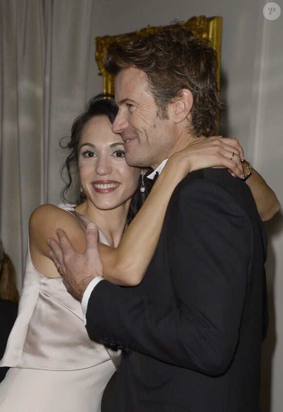 Exclusif - Candice Hugo et Christophe Dardeau lors de la soirée de leur mariage au sein de l'hôtel de Sers Paris le 18 décembre 2013