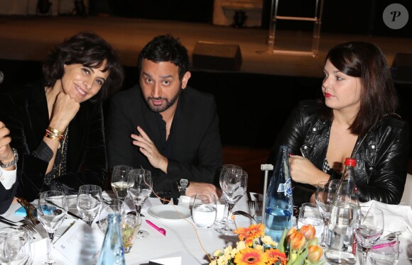 Exclusif - Ines de la Fressange, Cyril Hanouna et sa femme Emilie lors de la soirée annuelle de la FIDH (Fédération Internationale des Droits de l'homme) et 65ème anniversaire de la Déclaration universelle des Droits de l'Homme à l'Hotel de Ville de Paris le 10 decembre 2013