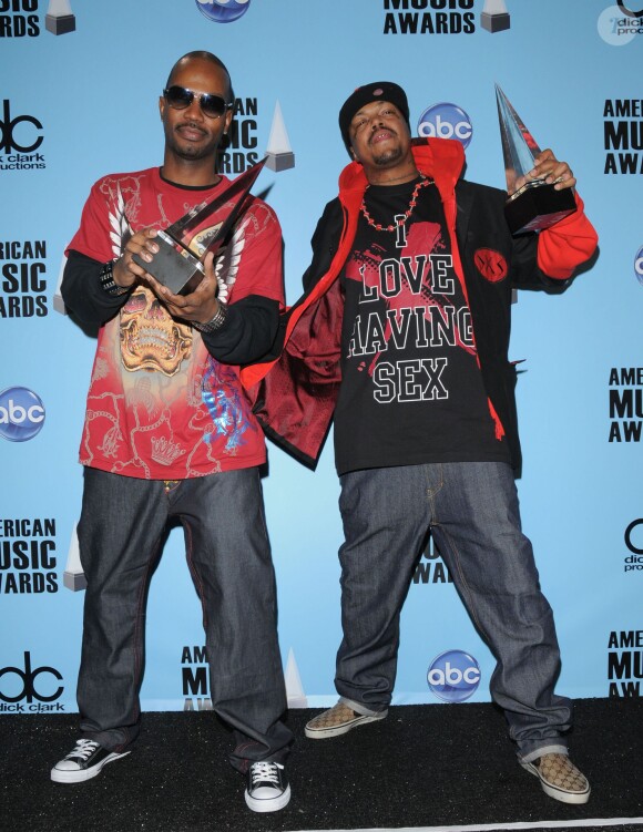 Juicy J et DJ Paul de la Three 6 Mafia lors des American Music Awards 2008.