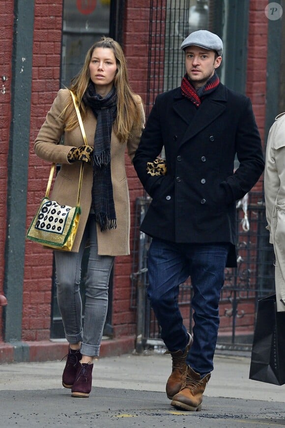 Justin Timberlake et Jessica Biel vont déjeuner dans un restaurant de New York en mars 2013
