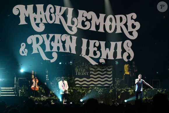 Macklemore et Ryan Lewis en concert à Milan, le 9 octobre 2013.