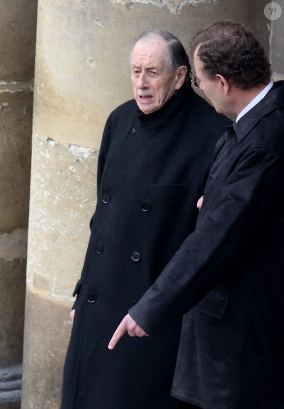 L'amiral Philippe de Gaulle aux obsèques d'Elisabeth de Gaulle, à Paris, le 6 avril 2013.