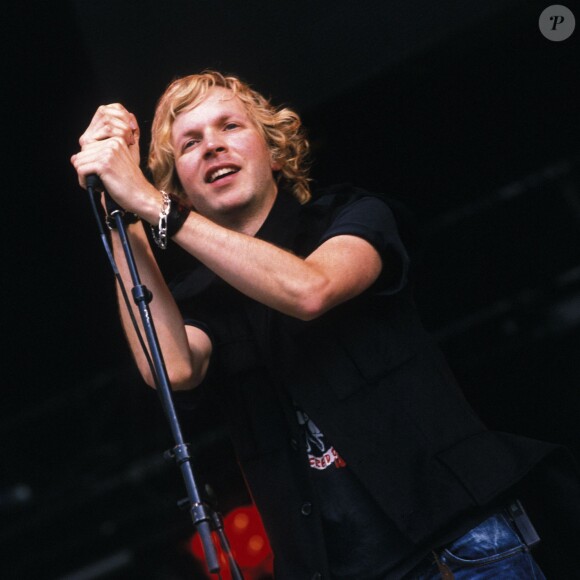 Le chanteur Beck au festival "Rock en Seine"  à Paris, le 2 août 2008.