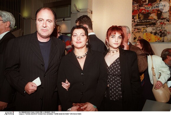 Michel Delpech, sa femme et Pauline Delpech à Paris le 25 septembre 1998