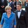 Angela Merkel et son mari Joachim Sauer à Bayreuth, le 25 juillet 2013.