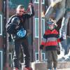 Exclusif - Gavin Rossdale et son fils Kingston à Mammoth, le 5 janvier 2014.