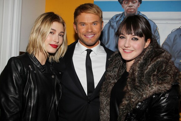 Hailey Baldwin, Kellan Lutz, Alaia Baldwin lors de la présentation du film Hercule à New York le 6 janvier 2014 à New York