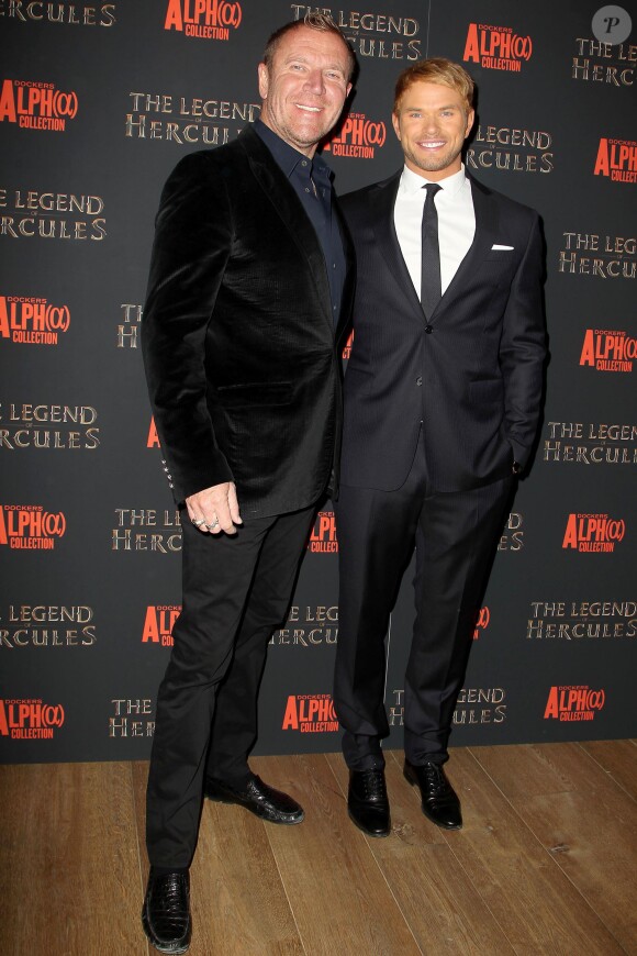 Le réalisateur Renny Harlin et Kellan Lutz lors de la présentation du film Hercule à New York le 6 janvier 2014 à New York