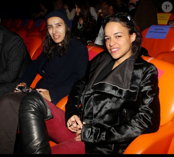 Voula Duval et Michelle Rodriguez lors de la présentation du film Hercule à New York le 6 janvier 2014 à New York