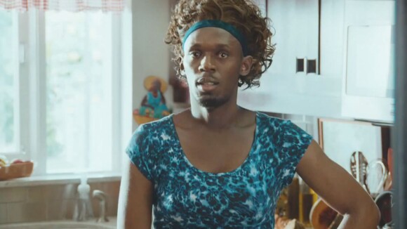 Usain Bolt travesti en femme : Quand le sprinteur fait l'acteur...