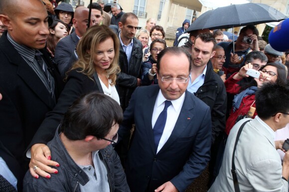 François Hollande et Valérie Trierweiler à l'Elysée, le 14 septembre 2013.