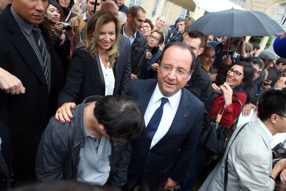 François Hollande et Valérie Trierweiler à l'Elysée, le 14 septembre 2013.