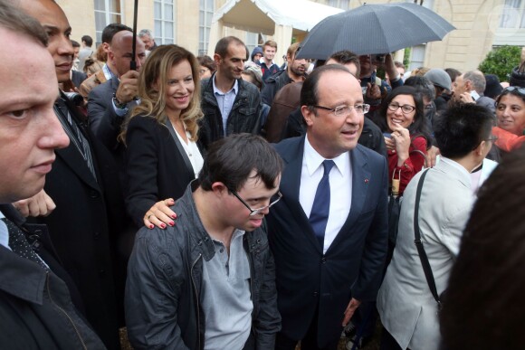 François Hollande et Valérie Trierweiler à l'Elysée, le 14 septembre 2013.