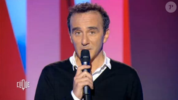 Elie Semoun sur le plateau de Clique, sur Canal+, le samedi 11 janvier 2014.
