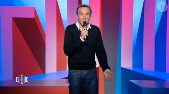 L'humoriste Elie Semoun sur le plateau de Clique, sur Canal+, le samedi 11 janvier 2014.