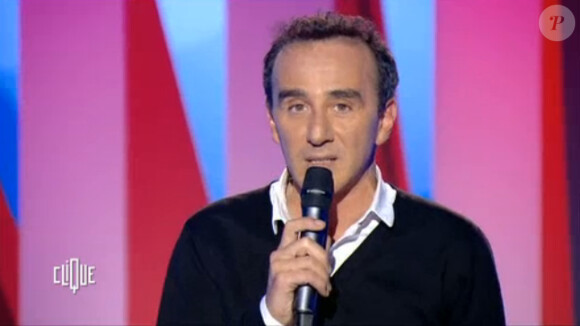 Le comique Elie Semoun sur le plateau de Clique, sur Canal+, le samedi 11 janvier 2014.