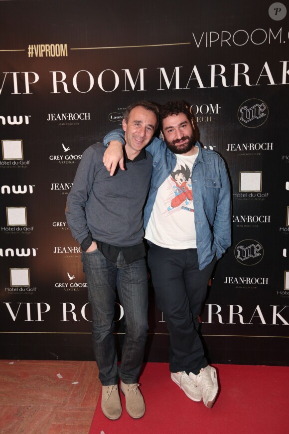 Exclusif - Elie Semoun et Mouloud Achour au VIP Room de Marrakech, le 31 décembre 2013.