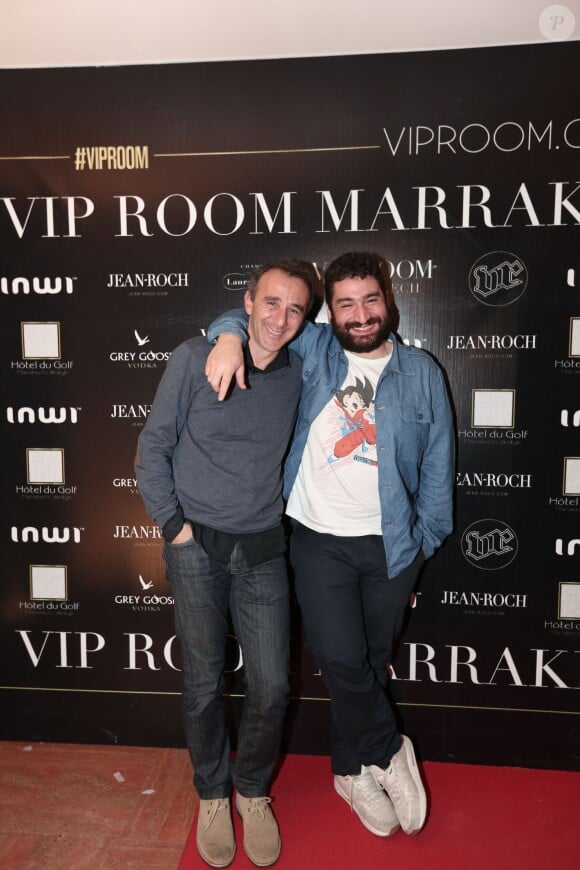 Exclusif - Elie Semoun et Mouloud Achour au VIP Room de Marrakech, le 31 décembre 2013.