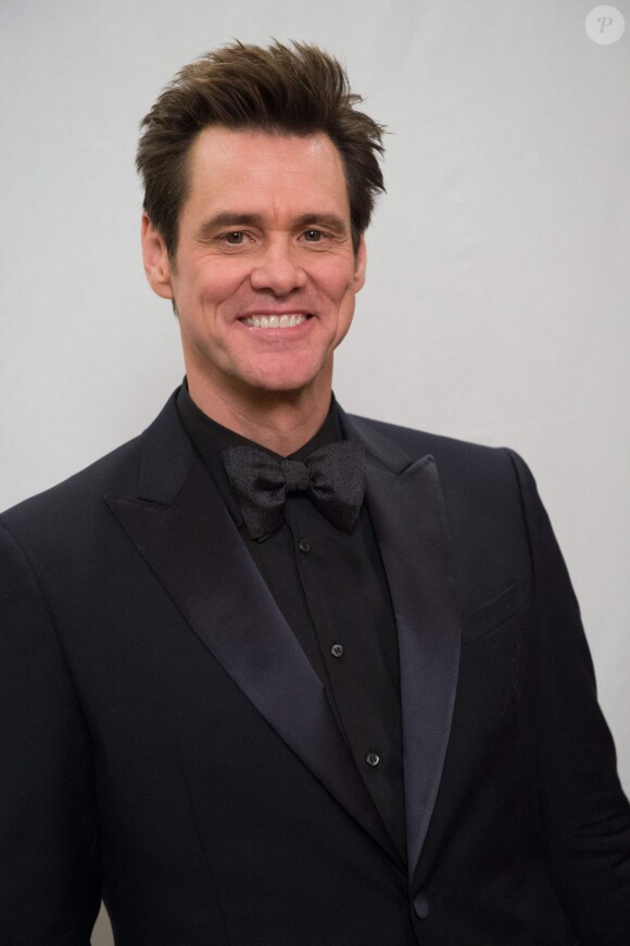 Jim Carey en press room, Beverly Hilton, Los Angeles, le 12 janvier 2014.