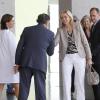 L'infante Cristina d'Espagne rendant visite au roi Juan Carlos Ier à l'hôpital Quiron à Madrid, le 25 septembre 2013.