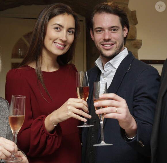 Le prince Felix et la princesse Claire de Luxembourg présentant les vins de leur domaine varois Le Château Les Crostes le 27 novembre 2013 au Luxembourg