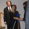 La princesse Victoria de Suède, blessée suite à un accident de ski, prenait part le 15 janvier 2014 à la remise du Prix Tobias décerné par la fondation du même nom, à l'Académie royale des sciences de Stockholm.