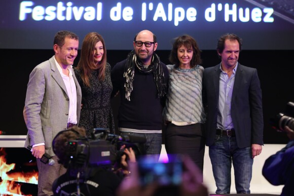Dany Boon, Alice Pol, Kad Merad, Valérie Bonneton et Stéphane de Groodt lors du 17e Festival International du film de comédie à l'Alpe d'Huez le 15 janvier 2014.
