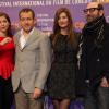 Yaël Boon, son mari Dany Boon, Alice Pol et Kad Merad lors du 17e Festival International du film de comédie à l'Alpe d'Huez le 15 janvier 2014.