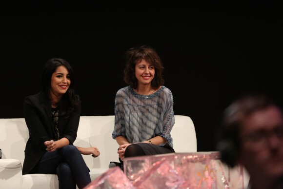 Leïla Bekhti et Valérie Bonneton lors du 17e Festival International du film de comédie à l'Alpe d'Huez le 15 janvier 2014.