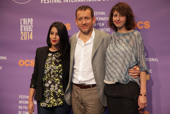 Leïla Bekhti, Dany Boon et Valérie Bonneton lors du 17e Festival International du film de comédie à l'Alpe d'Huez le 15 janvier 2014.
