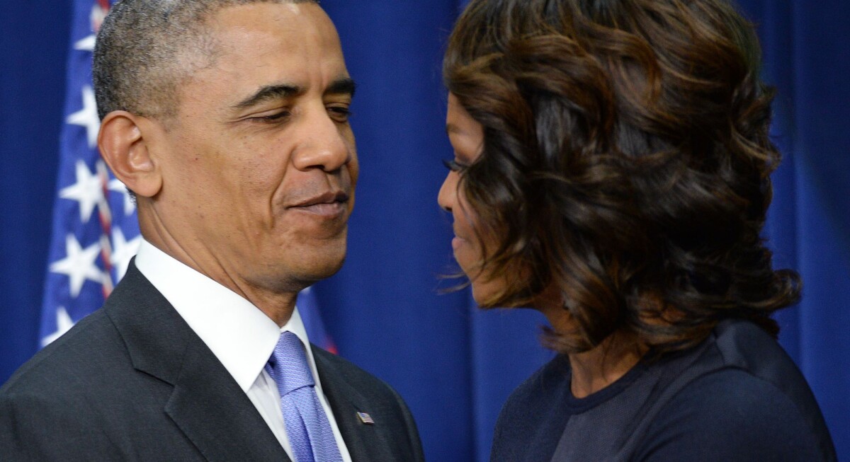Photo : Michelle Obama et Barack Obama à la Maison-Blanche. Washington ...