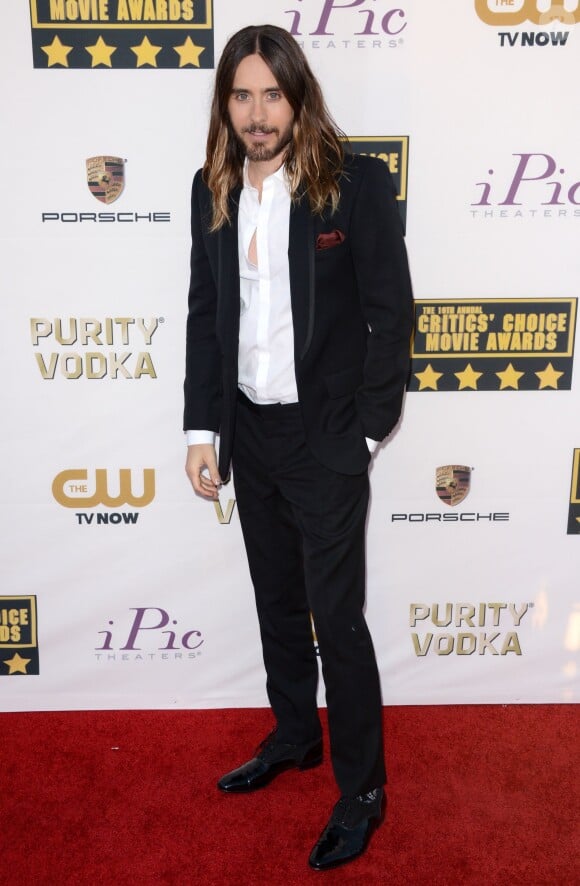 Jared Leto lors des Critics' Choice Movie Awards au Barker Hanger à Santa Monica, Los Angeles, le 16 janvier 2014