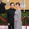 Simon Helberg et sa femme Jocelyn Towne enceinte lors des SAG Awards 2014 à Los Angeles, le 18 janvier.