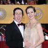 Simon Helberg et sa femme Jocelyn enceinte aux Screen Actors Guild (SAG) Awards à Los Angeles, le 29 janvier 2012.