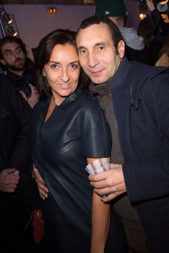 Emmanuelle Demaison et Zinédine Soualem assistent à la Beautiful Party by Lacoste à la Générale. Paris, le 17 janvier 2014.