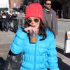 Rose McGowan méconnaissable dans les rues de Park City à l'occasion du festival du film de Sundance, le 17 janvier 2014.