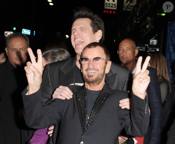 Jim Carrey et Ringo Starr à la soirée de la Fondation David Lynch à Los Angeles le 20 janvier 2014.