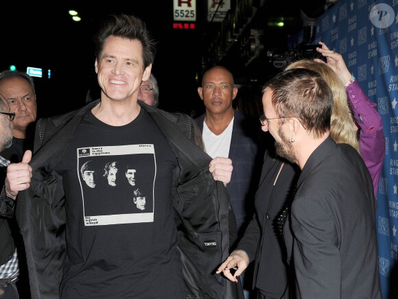 Jim Carrey et Ringo Starr à la soirée de la fondation du réalisateur David Lynch à Los Angeles le 20 janvier 2014.