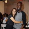Thomas Ngijol et sa compagne Karole Rocher lors de la soirée Lagerfeld Uemura à Paris le 11 septembre 2012