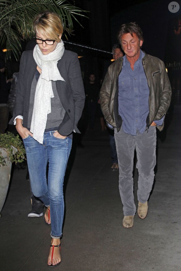 Sean Penn et Charlize Theron à Hollywood le 5 janvier 2014