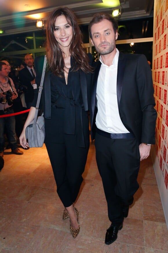 Doria Tillier et Augustin Trapenard lors du Dîner de la mode pour le Sidaction au Pavillon d'Armenonville à Paris, le 23 janvier 2014.