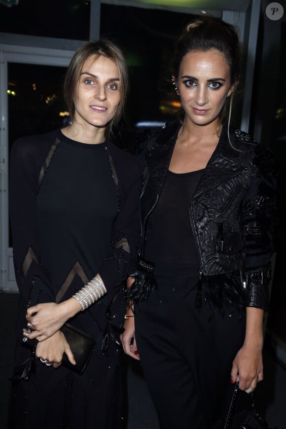Gaia Repossi et Alexia Niedzielski lors du Dîner de la mode pour le Sidaction au Pavillon d'Armenonville à Paris, le 23 janvier 2014.