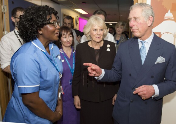 Le prince Charles et la duchesse Camilla visitaient le 23 janvier 2014 le King's Hospital à Camberwell, dans le sud de Londres.
