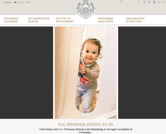 La princesse Athena de Danemark, fille du prince Joachim et de la princesse Athena de Danemark, a eu 2 ans le 24 janvier 2014. Photo par Steen Brogaard réalisée à l'occasion de cet anniversaire et publiée sur le site de la cour danoise.