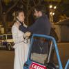 Carlo Borromeo dit au revoir à sa soeur Beatrice Borromeo avant de prendre avec Pierre Casiraghi le départ du 17e Rallye Monte-Carlo Historique, le 23 janvier 2014 à Monaco.