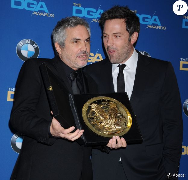 Alfonso Cuaron et Ben Affleck à la 66e cérémonie des Directors Guild of America Awards, organisée au Hyatt Regency Century Plaza de Los Angeles, samedi 25 janvier 2014